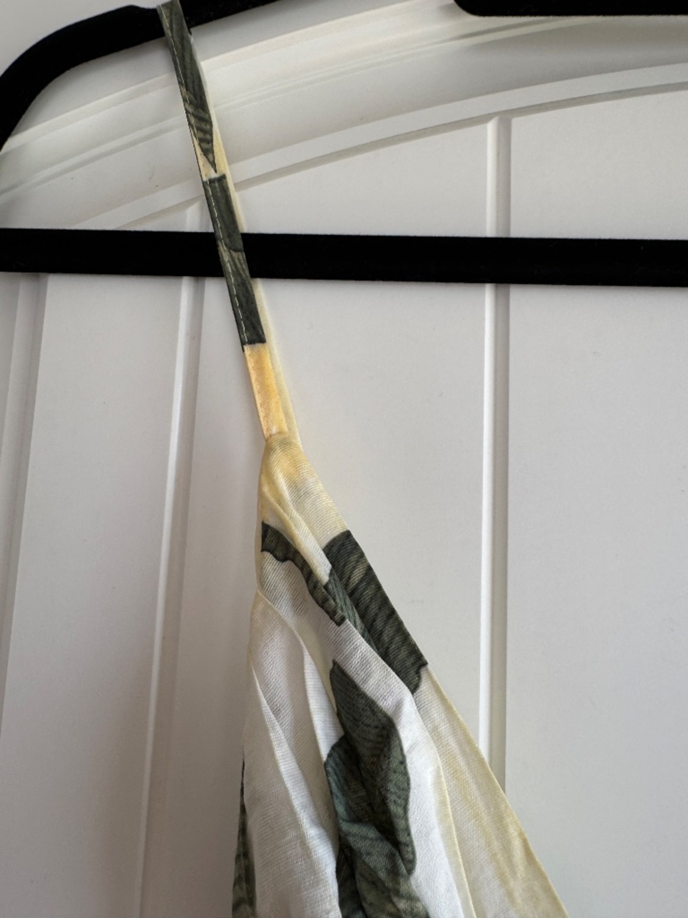 Miramar Maxi Dress Green Print L Tropical Vacation Leaves Floral PLEASE READ - Picture 6 of 16